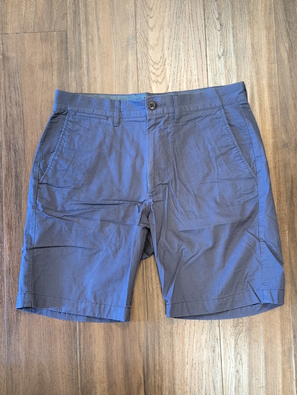 J. Crew 9 In Inseam Blue Flat-Front Chino Shorts